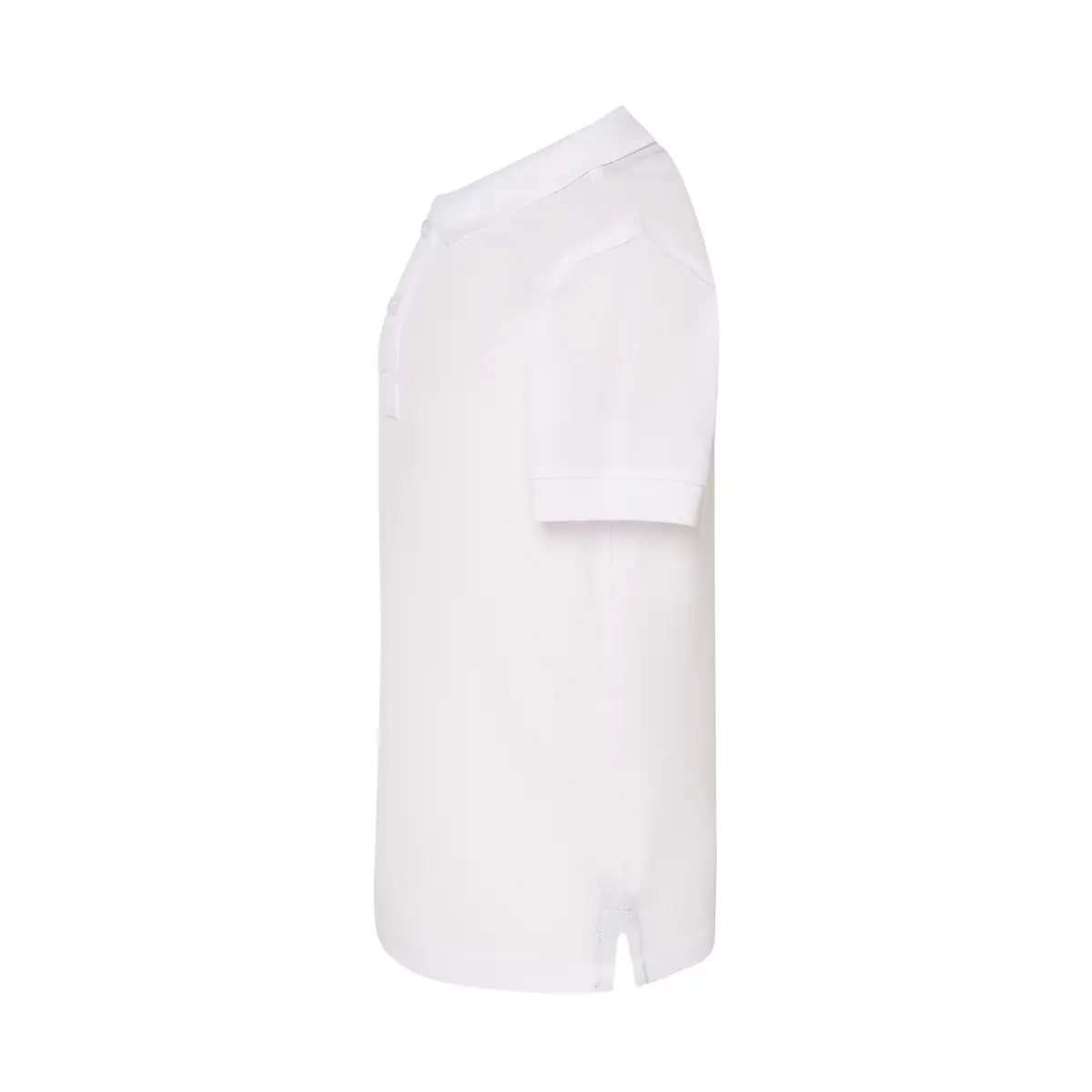 Polo deportivo infantil JHK SPORTPQKID 12 Polo infantil JHK SPORTPQKID en blanco, vista lateral