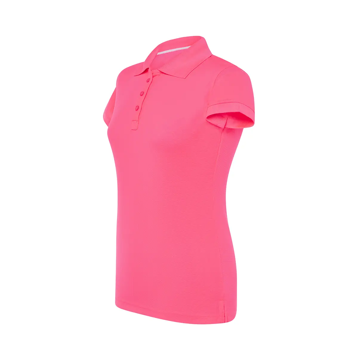 Polo deportivo mujer JHK SPORTPQLADY 9 Polo JHK SPORTPQLADY en fucsia flúor, vista lateral