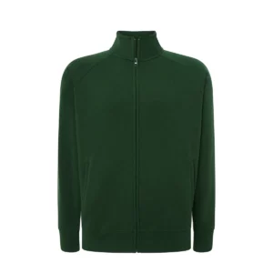 Sudadera JHK SWRAFUZIP en Bottle green, vista frontal
