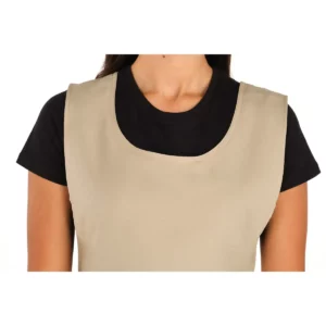 Estola Lacla Multibolsillos 21304601, Beige, detalle del escote