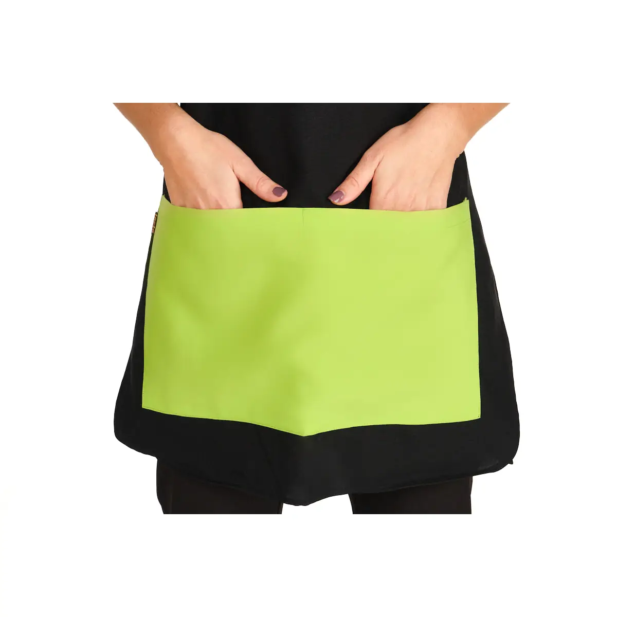 Estola Lacla Vivo Colores 21602124 12 Estola Lacla Vivo Colores 21602124, Negro/Pistacho, detalle de bolsillos