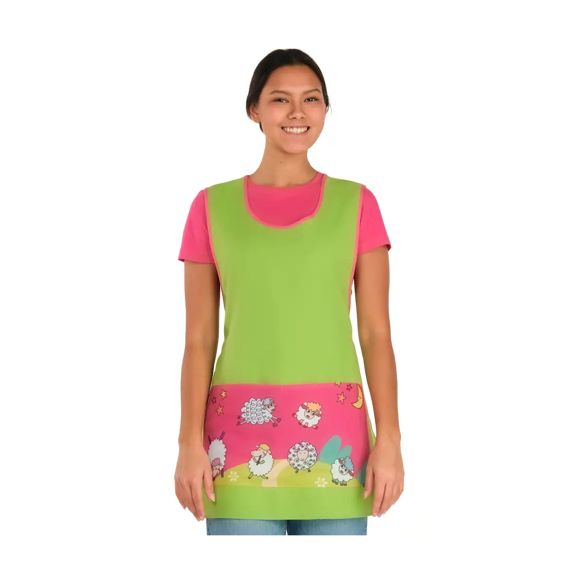Estola Lacla Ovejas 22102388 1 Estola Ovejas Lacla 22102388, pistacho, frontal vestida