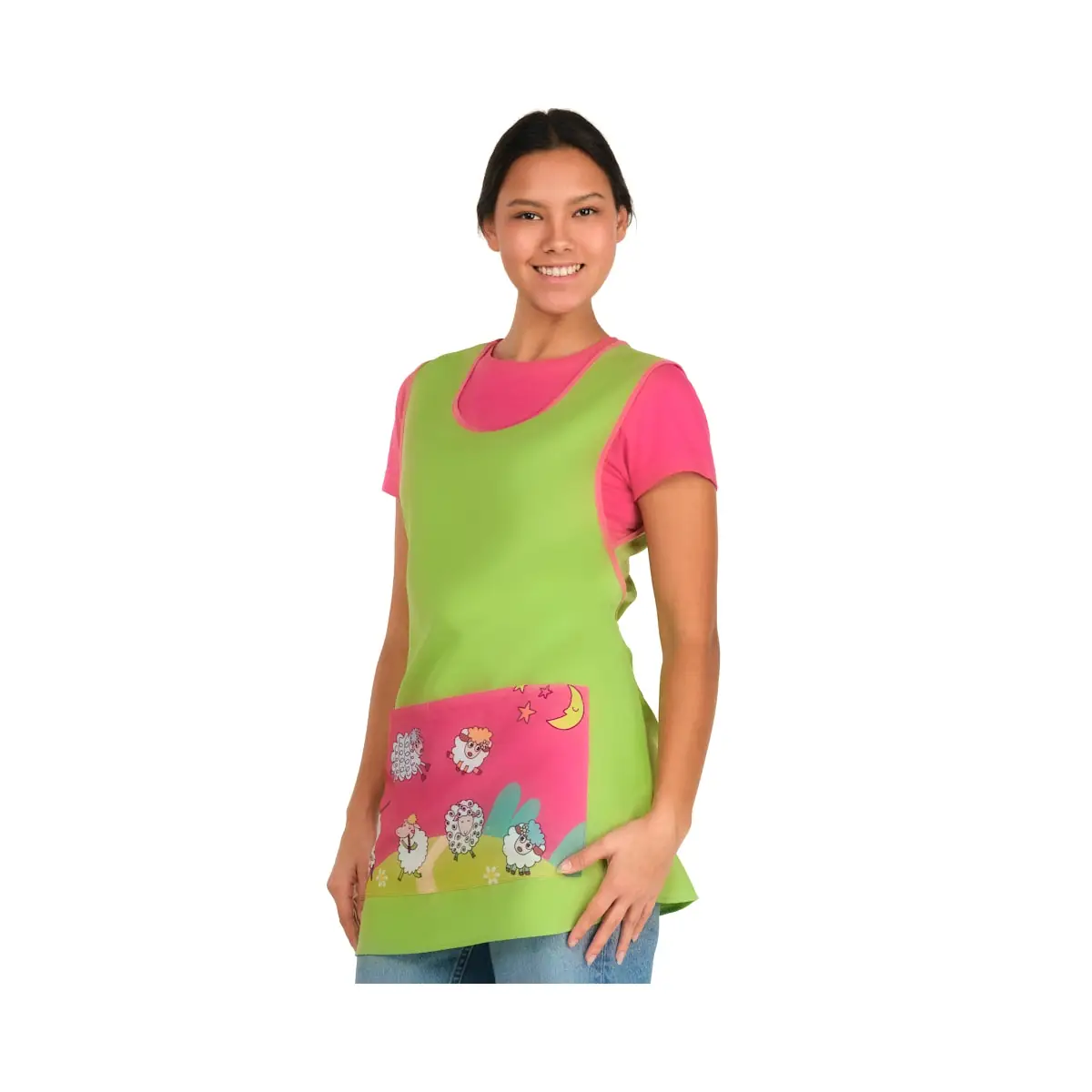 Estola Lacla Ovejas 22102388 3 Estola Ovejas Lacla 22102388, pistacho, vista oblicua vestida