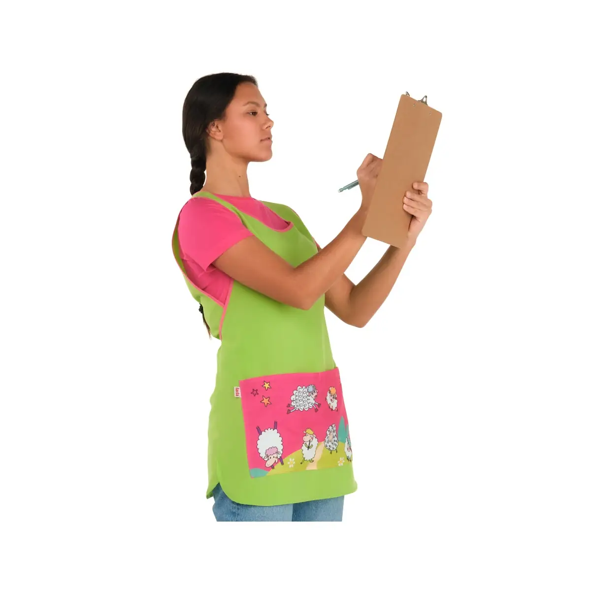 Estola Lacla Ovejas 22102388 4 Estola Ovejas Lacla 22102388, pistacho, vista lateral vestida