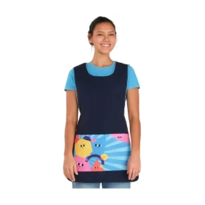 Estola Eco Geométricos Lacla 22502453, azul marino, frontal vestida