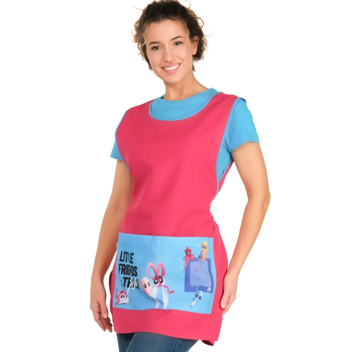 Estola Lacla Eco Personajes 22502455 2 Estola Eco Personajes Lacla 22502455, fucsia, vista oblicua vestida