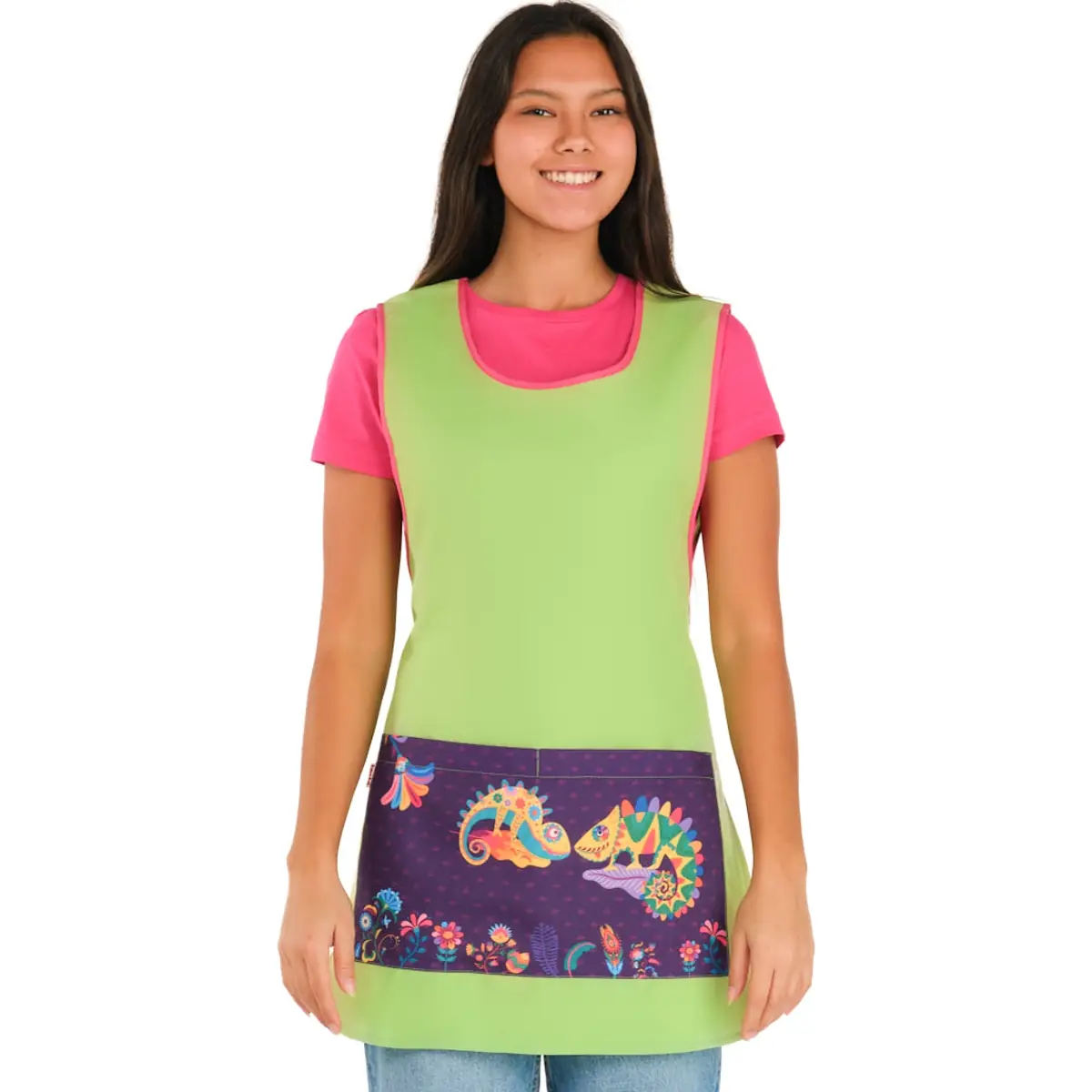 Estola Lacla Eco Camaleón 22502456 1 Estola Eco Camaleón Lacla 22502456, pistacho, frontal vestida