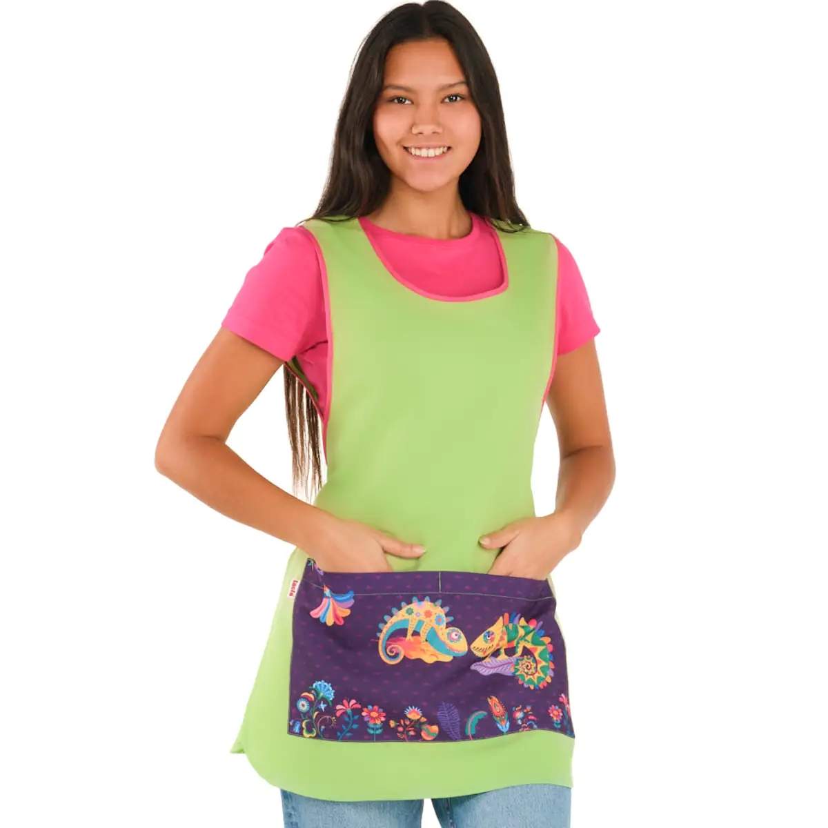 Estola Lacla Eco Camaleón 22502456 2 Estola Eco Camaleón Lacla 22502456, pistacho, frontal vestida