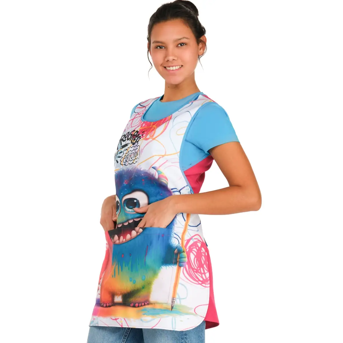 Estola Lacla Progress 22502460 3 Estola Progress Lacla 22502460, fucsia, vista oblicua vestida