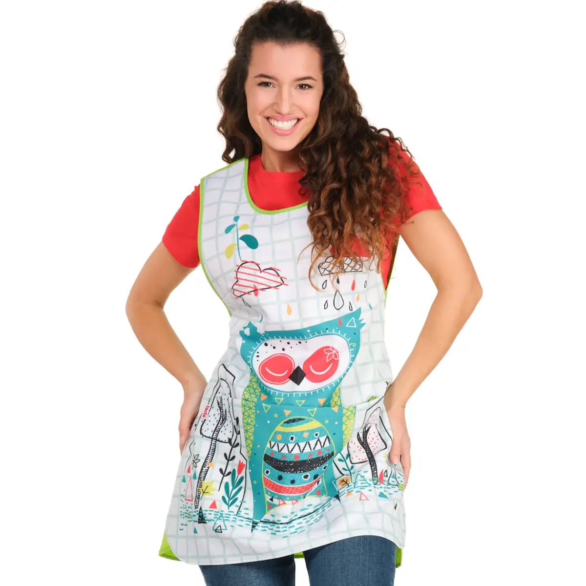 Estola Lacla Búho 22502462 3 Estola Búho Lacla 22502462, pistacho, prenda vestida