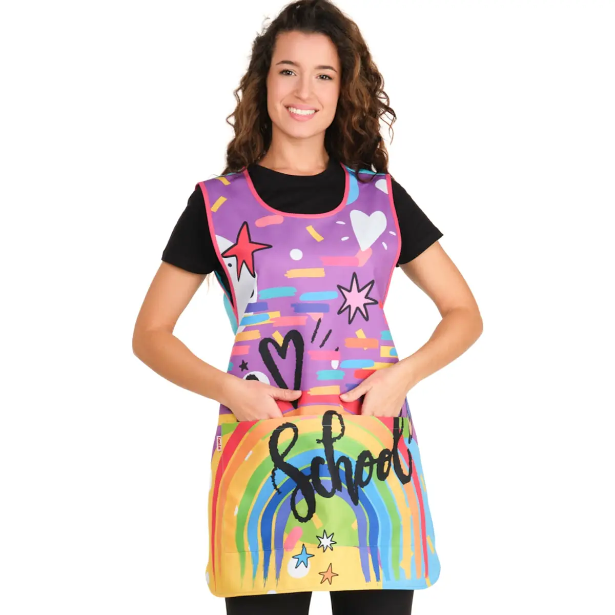 Estola Lacla Arcoiris Lila 22502465 2 Estola Arcoiris Lacla 22502465, lila, frontal vestida
