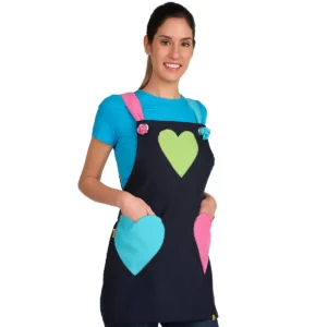 Estola Lacla Corazones Botón 22602472, Azul marino, frontal