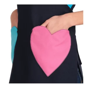 Estola Lacla Corazones Botón 22602472, Azul marino, detalle de bolsillos