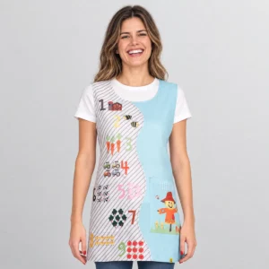 Batas, pichis y estolas para Maestra de Infantil en Las Palmas 25 Estola Lacla Granja 22602473, beige, vista frontal con modelo