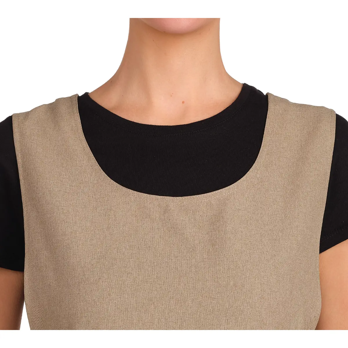 Estola Lacla Multibolsillos Vigoré 22602477 4 Estola Lacla Multibolsillos Vigoré 22602477, Beige, detalle del escote
