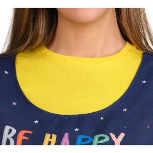 Estola Lacla Be Happy 22602479, Azul marino, detalle del escote