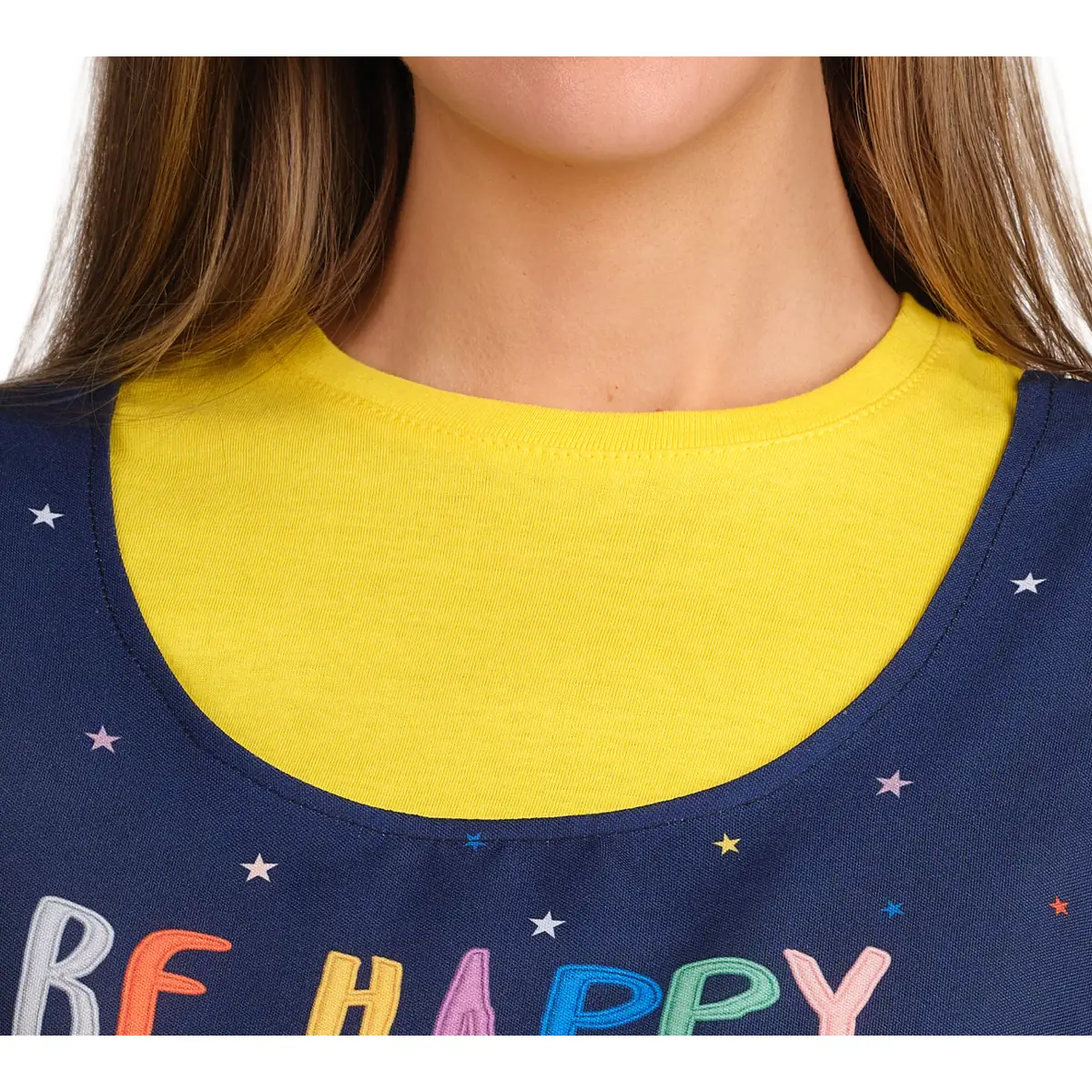 Estola Lacla Be Happy 22602479 4 Estola Lacla Be Happy 22602479, Azul marino, detalle del escote