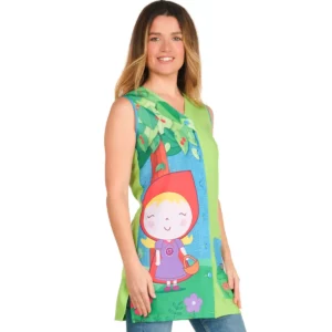 Casaca Caperucita Lacla 52105628D, pistacho, vista oblicua vestida
