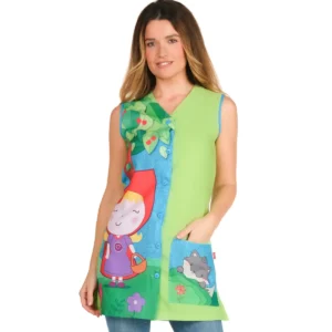 Casaca Caperucita Lacla 52105628D, pistacho, vista oblicua vestida