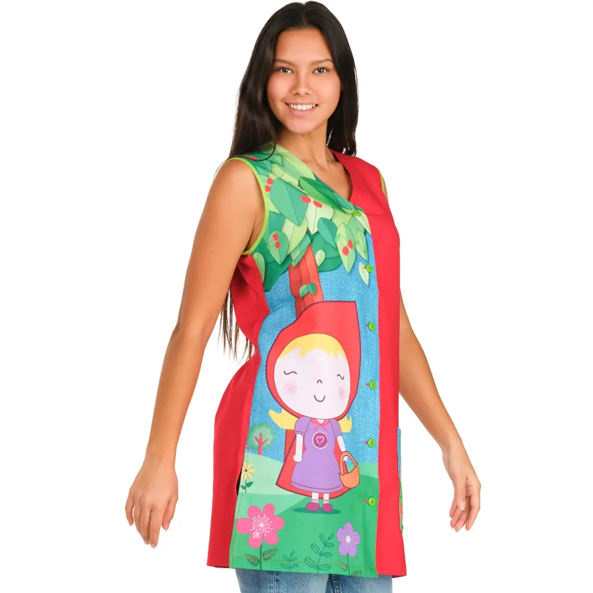 Casaca Lacla Caperucita Rojo 52105628 3 Casaca Caperucita Lacla 52105628, rojo, vista oblicua vestida