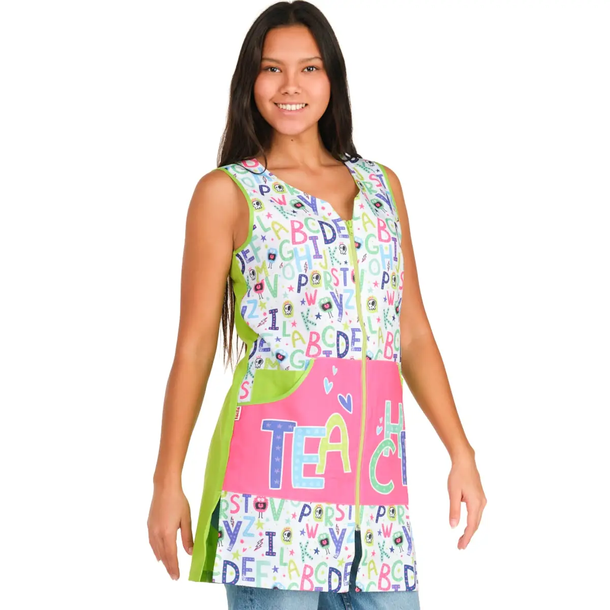 Casaca Lacla Teacher 52205665 3 Casaca Teacher Lacla 52205665, fucsia, vista oblicua vestida