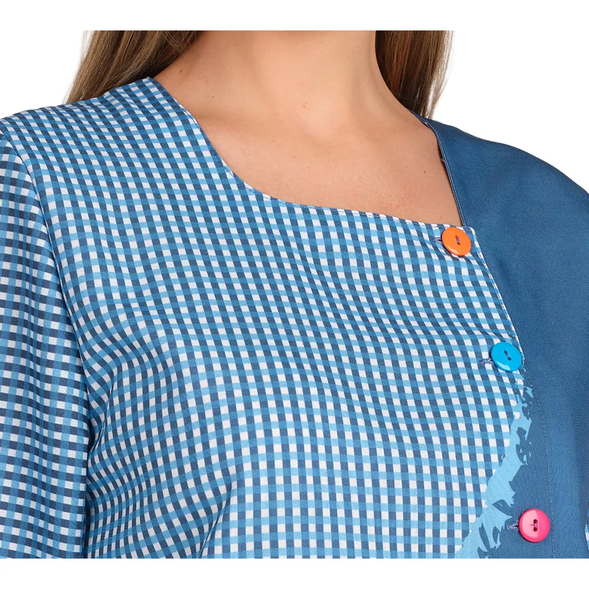 Bata Lacla Smile 52605700 4 Bata Lacla Smile 52605700, Azul plomo, detalle del escote