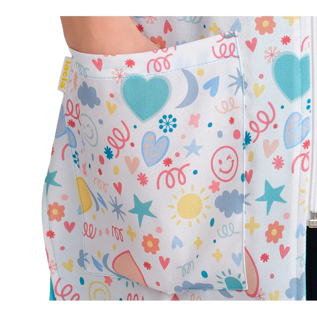 Pichi Lacla Diver 52605703 6 Pichi Lacla Diver 52605703, Turquesa claro, detalle del estampado