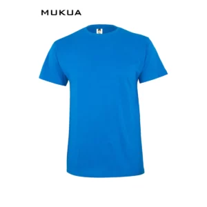 Camiseta unisex Mukua MELBOURNE MK022CV azul Atoll, de manga corta y cuello redondo, vista frontal.
