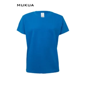 Camiseta infantil Mukua MELBOURNE KIDS MK175CV azul Atoll, de manga corta y cuello redondo, vista frontal.