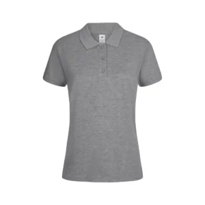 Polo Mukua NOBBY en color Heather Grey, vista frontal