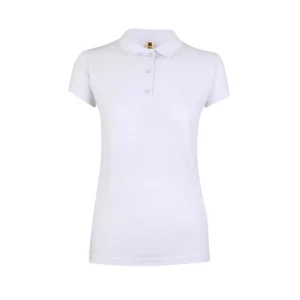 Polo Mukua NOBBY blanco de mujer, vista frontal