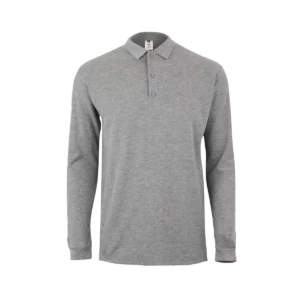 Polo Mukua CLIFTON en color Heather Grey, vista frontal