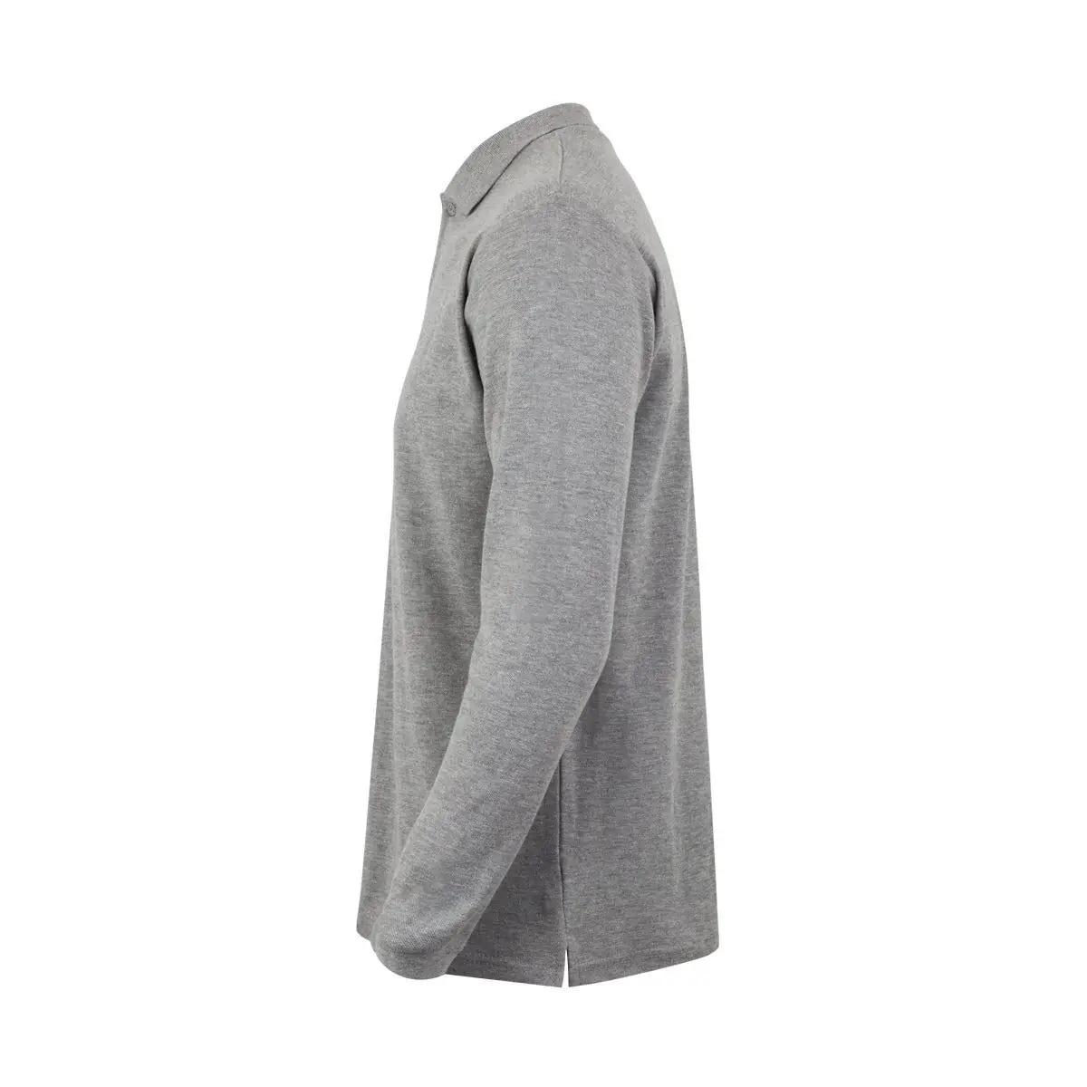 Polo unisex Mukua CLIFTON MK242CV 3 Polo Mukua CLIFTON en color Heather Grey, vista lateral