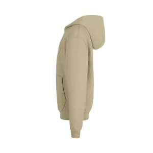 Sudadera Mukua MK606V en Latte, vista lateral de la prenda