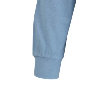 Polo Mukua HOBART en color Sky Blue, detalle del puño