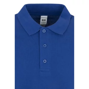 Polo Mukua HOBART en color Royal Blue, detalle del cuello