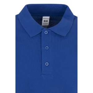 Polo Mukua HOBART en color Royal Blue, detalle del cuello