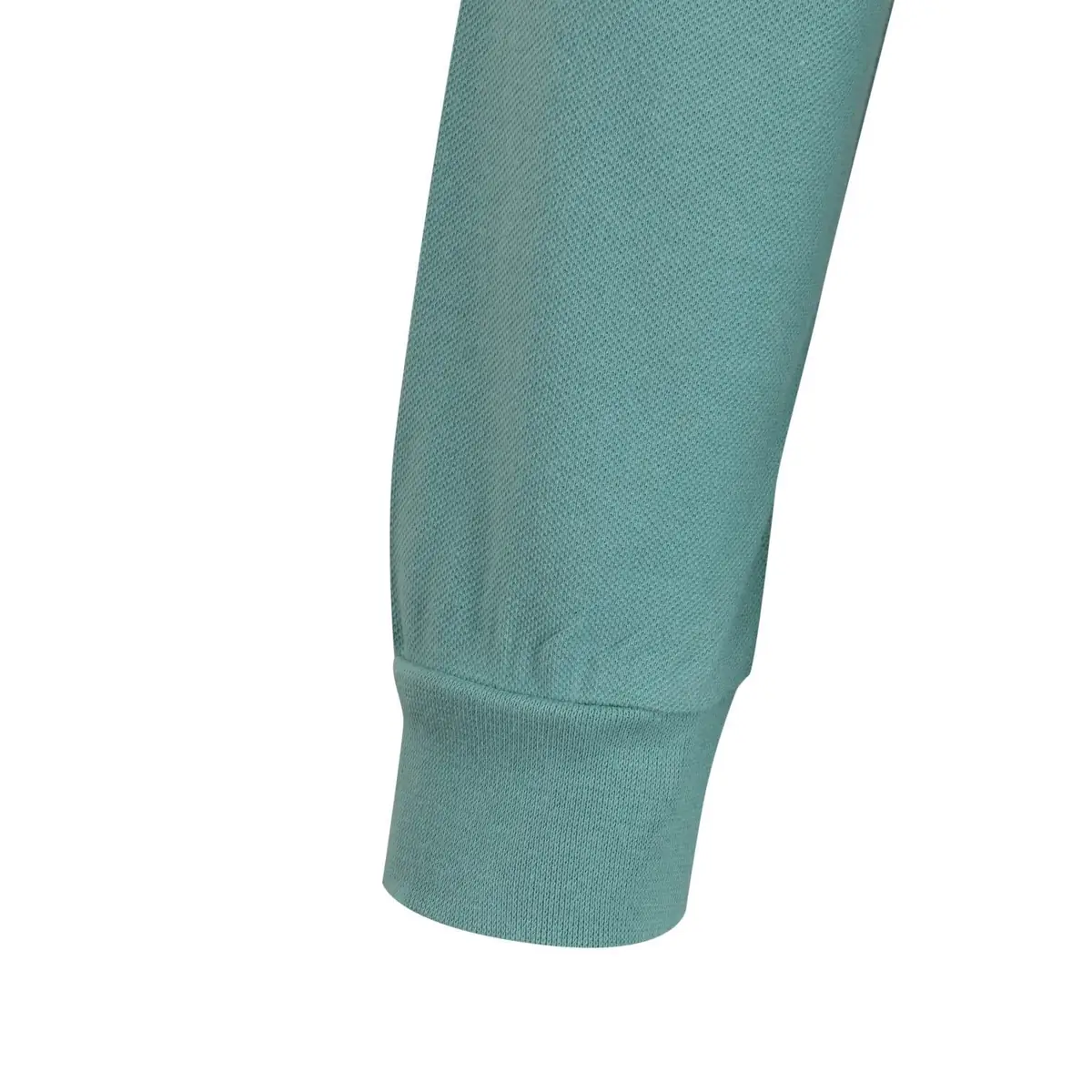 Polo unisex Mukua HOBART PL200UC 31 Polo Mukua HOBART en color Sage, detalle del puño