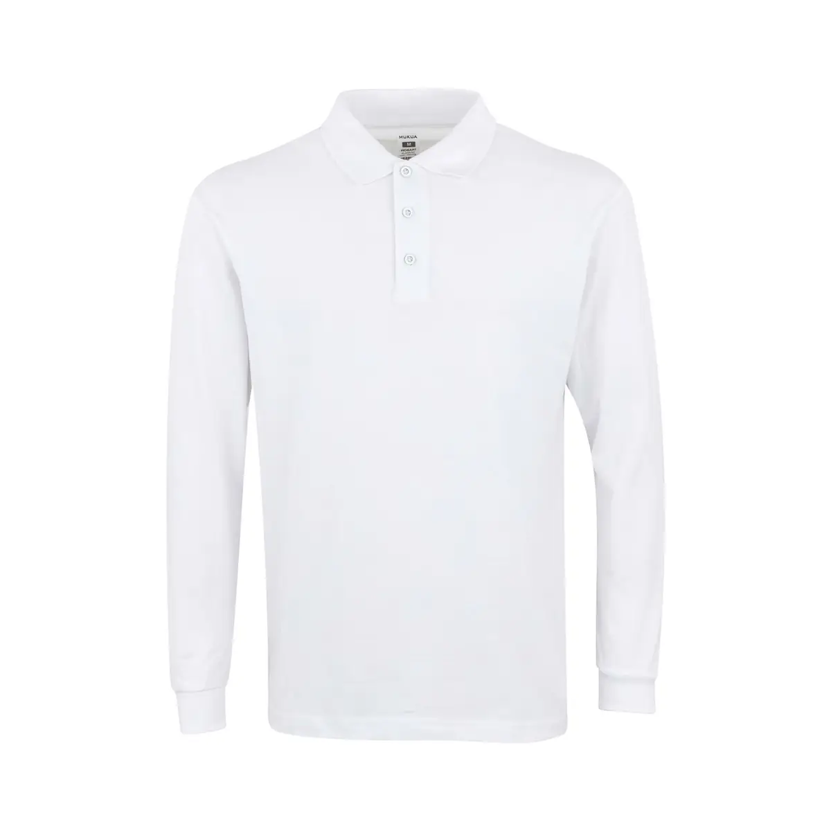 Polo unisex Mukua HOBART PL200UW 3 Polo Mukua HOBART en color White, vista frontal