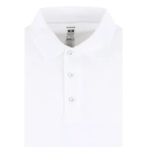 Polo Mukua HOBART en color White, detalle del cuello