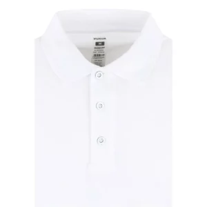 Polo Mukua HOBART en color White, detalle del cuello