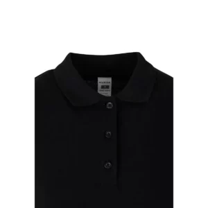 Polo Mukua HOBART WOMAN en color Black, detalle del cuello