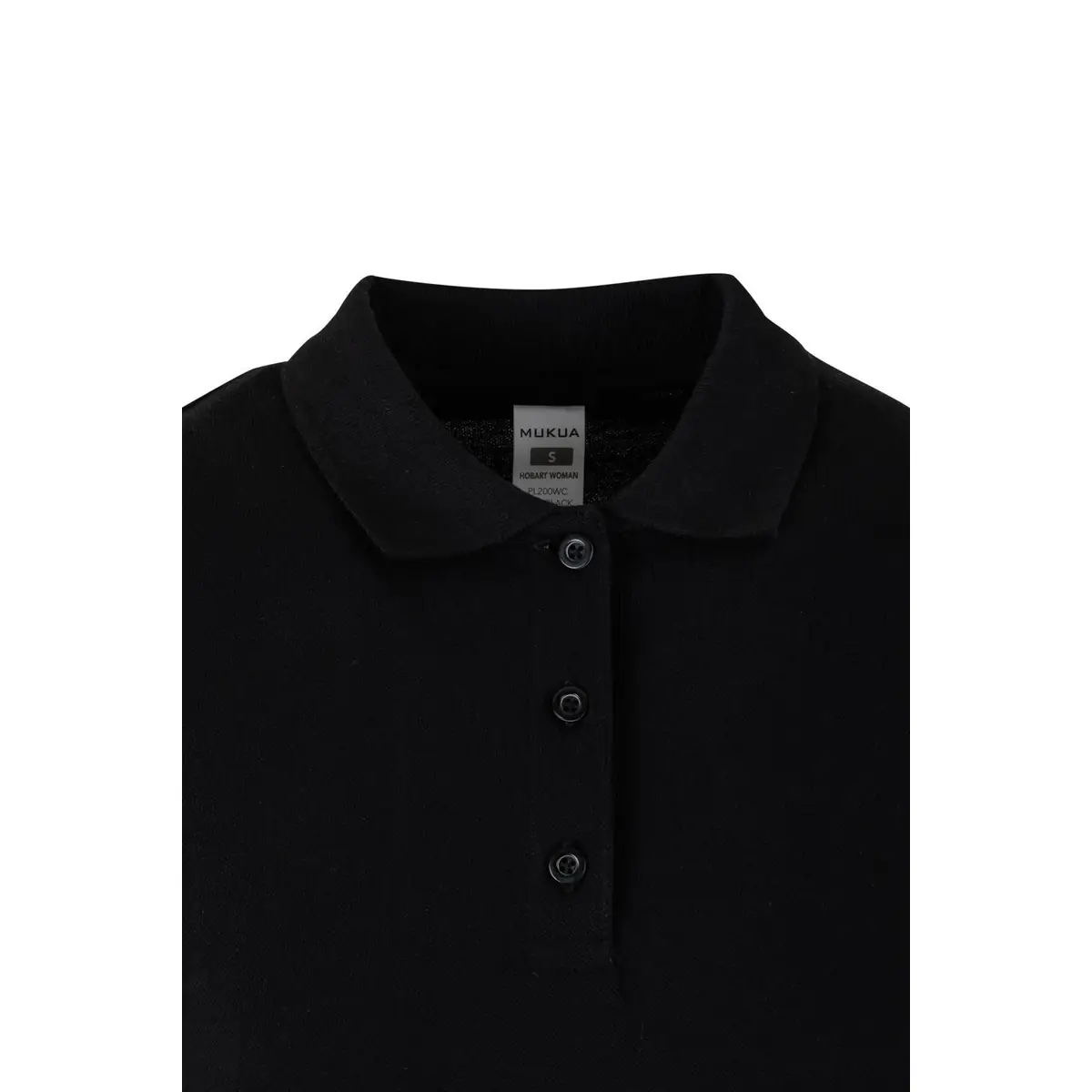 Polo de mujer Mukua HOBART WOMAN PL200WC 7 Polo Mukua HOBART WOMAN en color Black, detalle del cuello