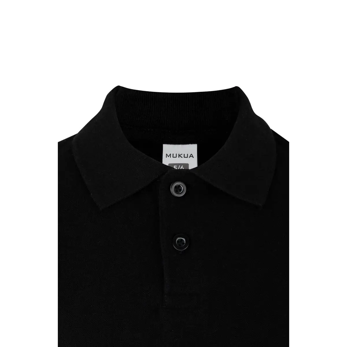 Polo infantil Mukua MACKAY KIDS PS200KC 7 Polo Mukua MACKAY KIDS en color Black, detalle del cuello