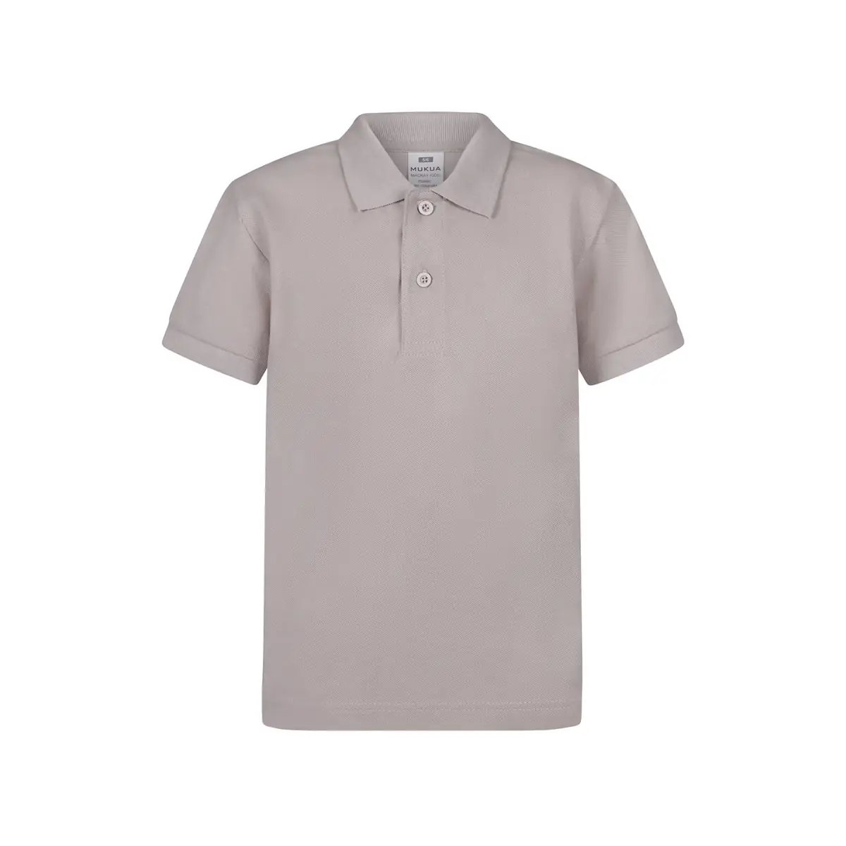 Polo infantil Mukua MACKAY KIDS PS200KC 4 Polo Mukua MACKAY KIDS en color Cloud Grey, vista frontal
