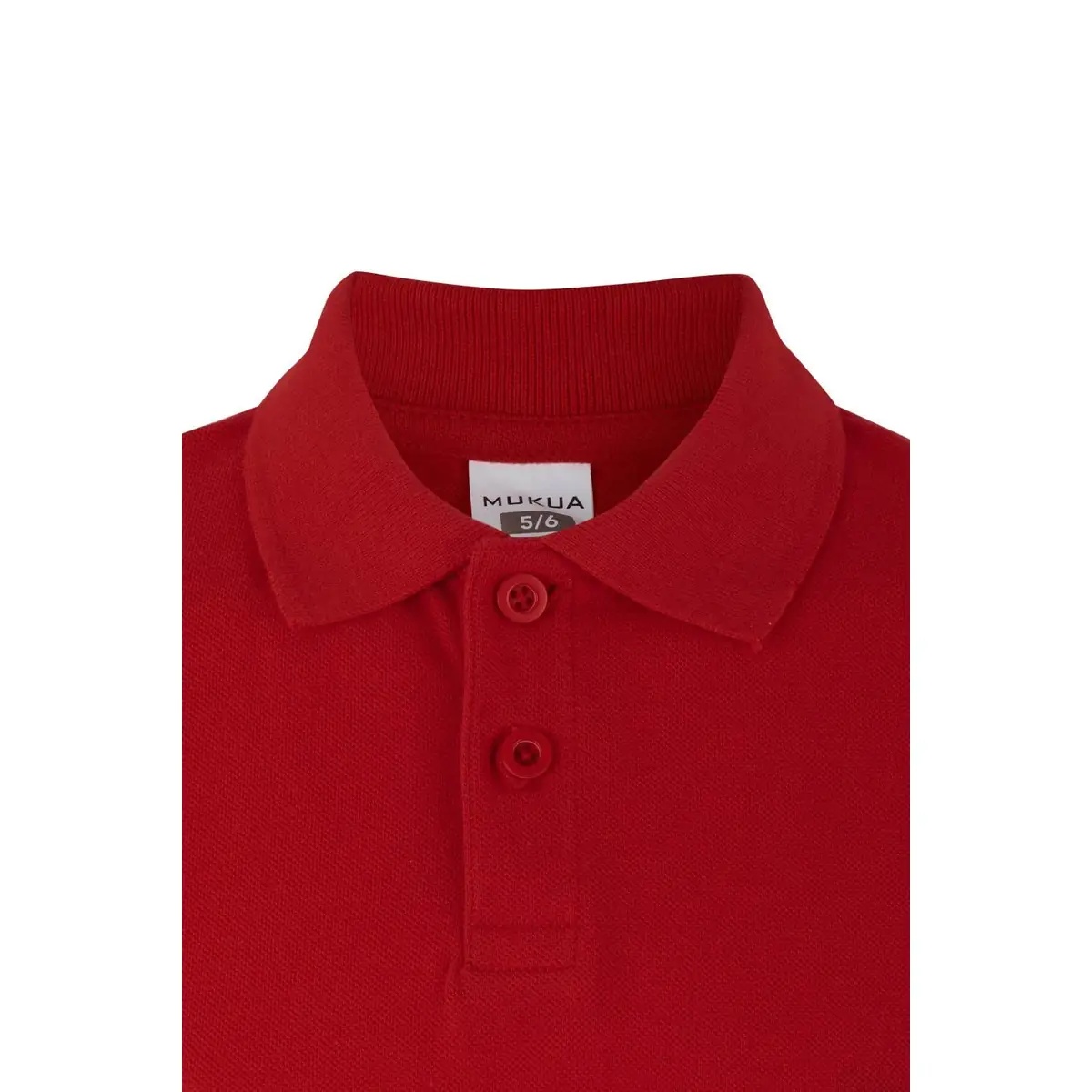 Polo infantil Mukua MACKAY KIDS PS200KC 9 Polo Mukua MACKAY KIDS en color Red, detalle del cuello