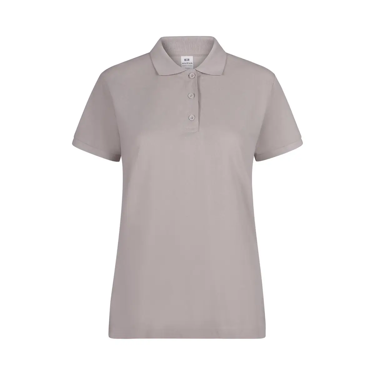 Polo de mujer Mukua MACKAY WOMAN PS200WC 3 Polo Mukua MACKAY WOMAN en color Cloud Grey, vista frontal