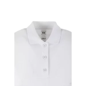 Polo Mukua MACKAY WOMAN en color White, detalle del cuello