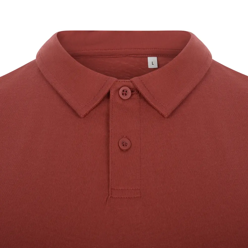 Polo unisex Mukua CREEK PSN160UC 8 Polo Mukua CREEK en color Terracotta, detalle del interior del cuello
