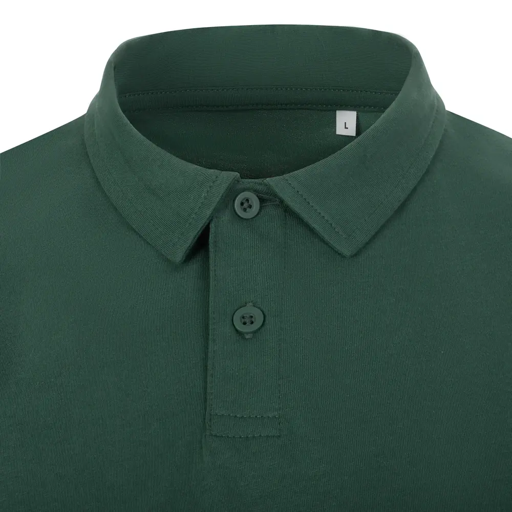 Polo unisex Mukua CREEK PSN160UC 13 Polo Mukua CREEK en color Camp Green, detalle del interior del cuello